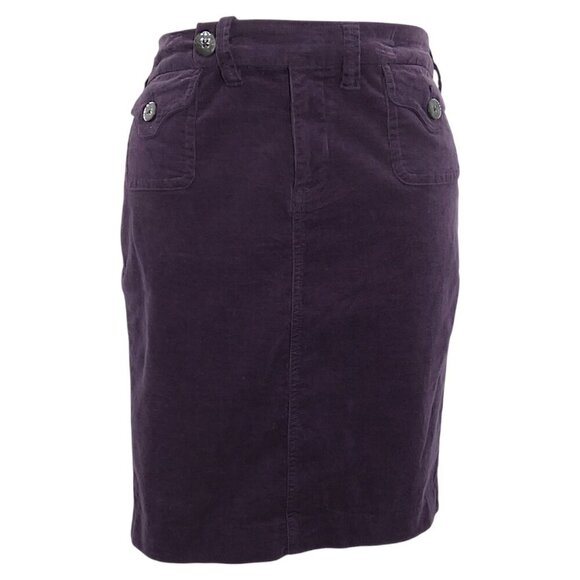 NWOT Avenue Purple Corduroy Pencil Skirt 14 Back to School Preppy Academic - Picture 5 of 12